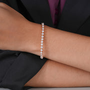 4.15 CTW Round Diamond Four‑Prong Tennis Bracelet – Lab‑Grown in Solid Gold