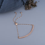 Load image into Gallery viewer, 10K Rose Gold Round Cut Diamond Squared Bracelet
