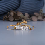 Load image into Gallery viewer, 10K Yellow Gold Multi-Shape Diamond Chain Bracelet
