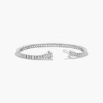 Load image into Gallery viewer, 10K Gold Emerald Cut Diamond Tennis Bracelet
