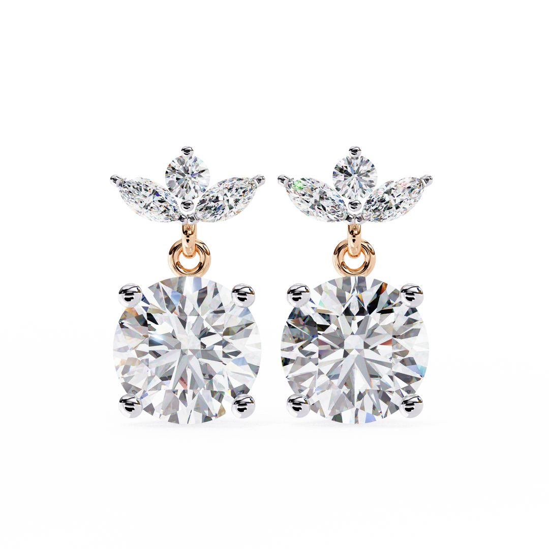 10K Gold Olivia Drop Diamond Earrings