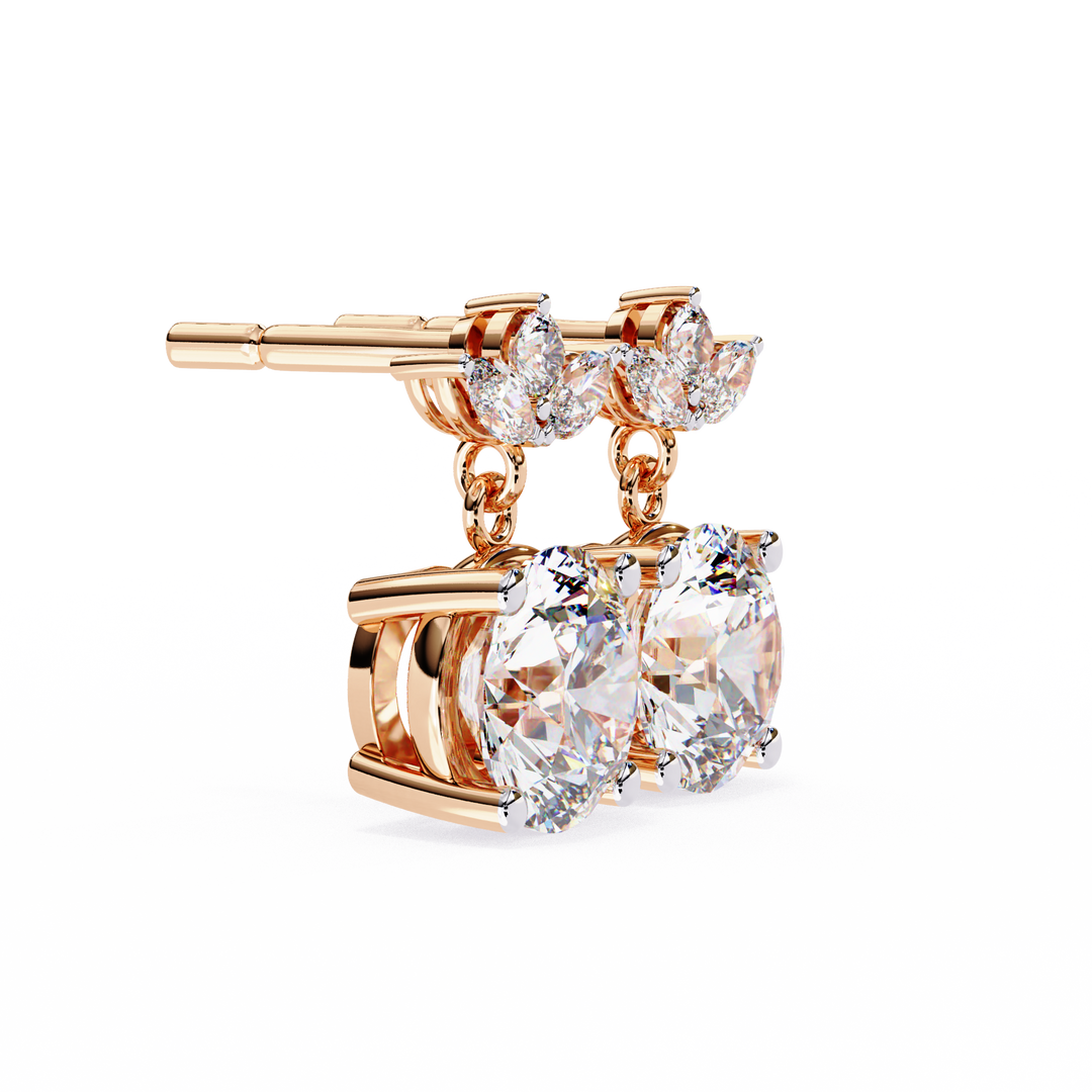 10K Gold Olivia Drop Diamond Earrings
