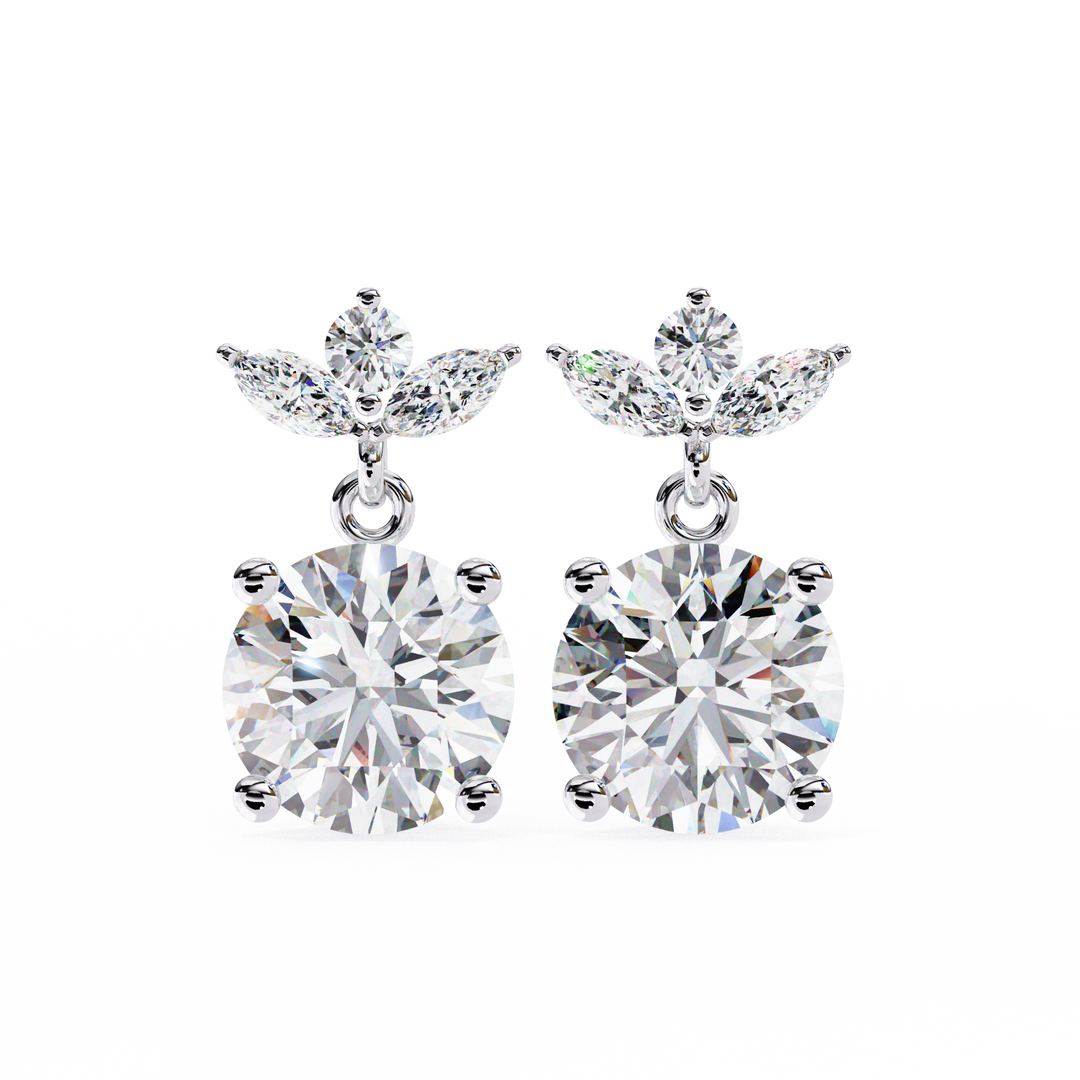 10K Gold Olivia Drop Diamond Earrings