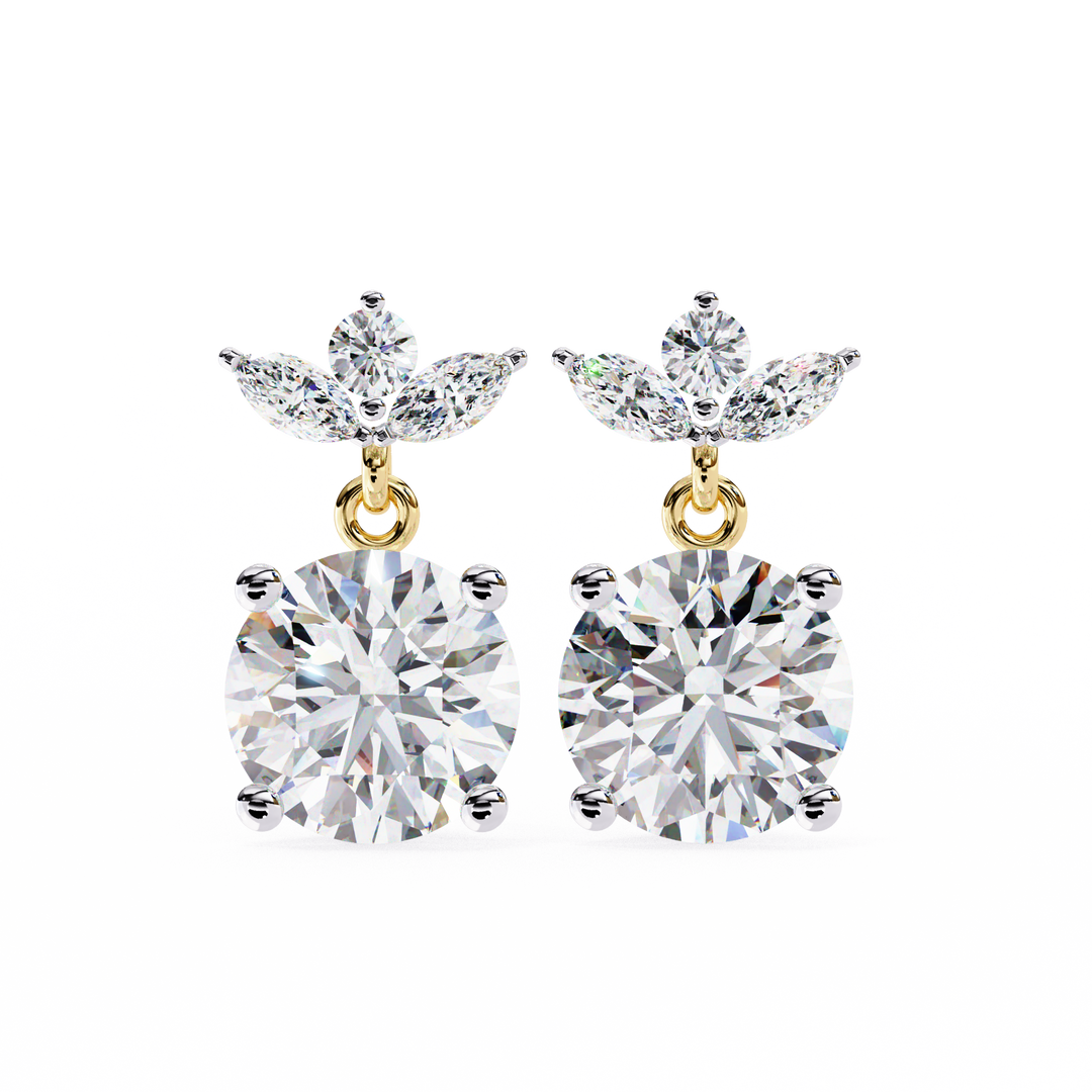 10K Gold Olivia Drop Diamond Earrings