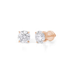 Load image into Gallery viewer, 14K Gold Classic Round Brilliant Cut Diamond Stud Earrings
