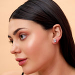 Load image into Gallery viewer, 6.02 CTW Emerald Lab-Grown Diamond Stud Earrings in 14K White Gold – IGI Certified
