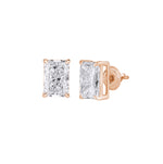 Load image into Gallery viewer, 18K Gold Radiant Cut Diamond Stud Earrings
