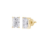 Load image into Gallery viewer, 10K Gold Radiant Cut Diamond Stud Earrings
