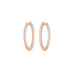 Load image into Gallery viewer, 14K Gold Emilia Inside Out Diamond Hoop Earrings

