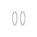 Load image into Gallery viewer, 14K Gold Emilia Inside Out Diamond Hoop Earrings
