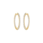 Load image into Gallery viewer, 10K Gold Emilia Inside Out Diamond Hoop Earrings
