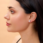 Load image into Gallery viewer, 18K Gold Round Diamond Four Prong Stud Earrings

