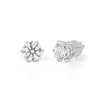 Load image into Gallery viewer, 10K Gold Round Diamond Six Prong Stud Earrings
