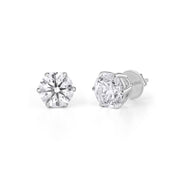 Round Lab-Grown Diamond Stud Earrings (0.50–10.00 CTW) – 6‑Prong, IGI Certified