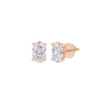 Load image into Gallery viewer, 18K Gold Oval Shaped Diamond Stud Earrings
