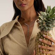 8.00 CT Round Diamond Y-Style Necklace | Lab-Grown | Elegant Drop Design in Solid Gold