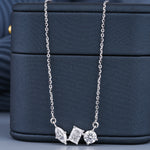 Load image into Gallery viewer, 18K White Gold Trio Diamond Pendant Necklace
