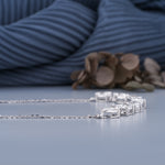 Load image into Gallery viewer, 14K White Gold Stardust Lab Diamond Pendant Necklace
