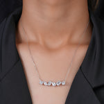 Load image into Gallery viewer, 10K White Gold Multi Shaped Diamond Pendant Necklace
