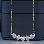 Load image into Gallery viewer, 14K Yellow Gold Multi Shaped Bezel Diamond Pendant Necklace
