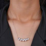 2.95 CT Multi-Shape Bezel Diamond Pendant Necklace | Lab-Grown | 5-Stone Modern Design in Solid Gold