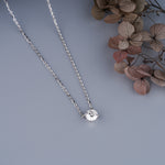 Load image into Gallery viewer, 10K White Gold Perfect Solitaire Diamond Pendant Necklace

