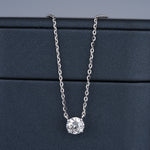 Load image into Gallery viewer, 18K White Gold Perfect Solitaire Diamond Pendant Necklace
