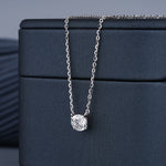Load image into Gallery viewer, 18K White Gold Perfect Solitaire Diamond Pendant Necklace
