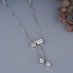 Load image into Gallery viewer, 18K White Gold  Four Stone  Diamond Pendant Necklace
