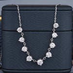 Load image into Gallery viewer, 14K White Gold Lab-Grown Diamond Half Tennis Necklace
