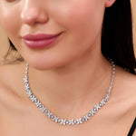 Load image into Gallery viewer, 14K Gold Elegant Marquise &amp; Round Lab Grown Diamond Necklace | CVD IGI Certified
