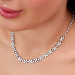 Load image into Gallery viewer, 14K Gold Elegant Marquise &amp; Round Lab Grown Diamond Necklace | CVD IGI Certified
