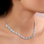 Load image into Gallery viewer, 14K Gold Elegant Marquise &amp; Round Lab Grown Diamond Necklace | CVD IGI Certified
