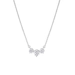 Load image into Gallery viewer, Lab Grown 3 Round Cut Diamond Pendant Necklace – Elegant Trilogy Design in 18K Gold for Women
