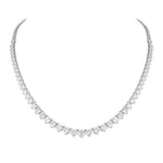 Load image into Gallery viewer, 18K White Gold Lab Created Diamond Tennis Necklace for Women
