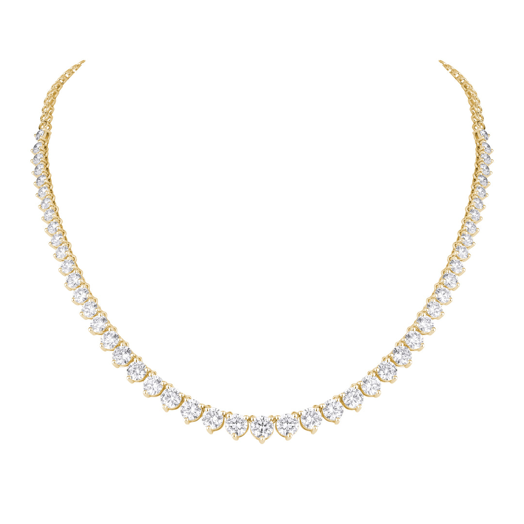 18K White Gold Lab Created Diamond Tennis Necklace for Women