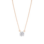 Load image into Gallery viewer, Lab Grown Diamond Pendant Necklace – 10K Gold Solitaire Jewelry for Women
