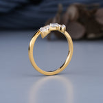 Load image into Gallery viewer, 10K Yellow Gold Round Open Curve Diamond Ring
