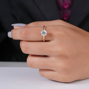 1.50 CTW Round Lab-Grown Diamond Solitaire Engagement Ring in 14K Rose Gold – IGI Certified