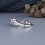 Load image into Gallery viewer, 18K White Gold Round Cut Split Shank Halo Diamond Engagement Ring
