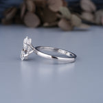 Load image into Gallery viewer, 10K White Gold Hidden Halo Oval And Round Cut Diamond Engagement Ring
