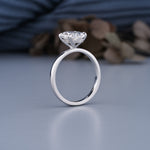 Load image into Gallery viewer, 10K White Gold Hidden Halo Oval And Round Cut Diamond Engagement Ring
