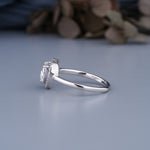 Load image into Gallery viewer, 10K White Gold Heart Shaped Halo Diamond Solitaire Engagement Ring
