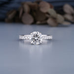 Load image into Gallery viewer, 2.40 CTW Round Lab-Grown Diamond Solitaire Engagement Ring in 14K White Gold – IGI Certified