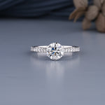 Load image into Gallery viewer, 10K White Gold Round Cut Diamond Six Prong Solitaire Engagement Ring

