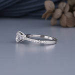 Load image into Gallery viewer, 10K White Gold Round Cut Diamond Six Prong Solitaire Engagement Ring
