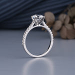 Load image into Gallery viewer, 10K White Gold Round Cut Diamond Six Prong Solitaire Engagement Ring
