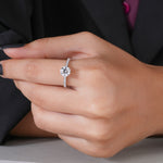 Load image into Gallery viewer, 10K White Gold Round Cut Diamond Six Prong Solitaire Engagement Ring

