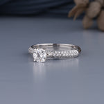 Load image into Gallery viewer, 10K White Gold Round Brilliant Diamond Engagement Ring
