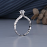 Load image into Gallery viewer, 18K White Gold Round Brilliant Diamond Engagement Ring
